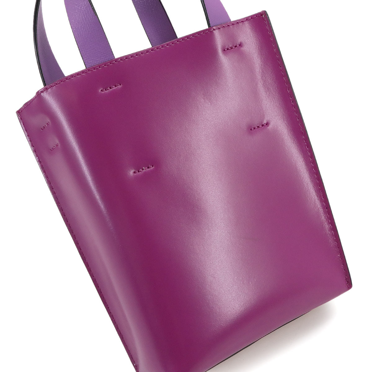 Museo Nano Tote Shoulder Bag Leather Purple Pink Purse