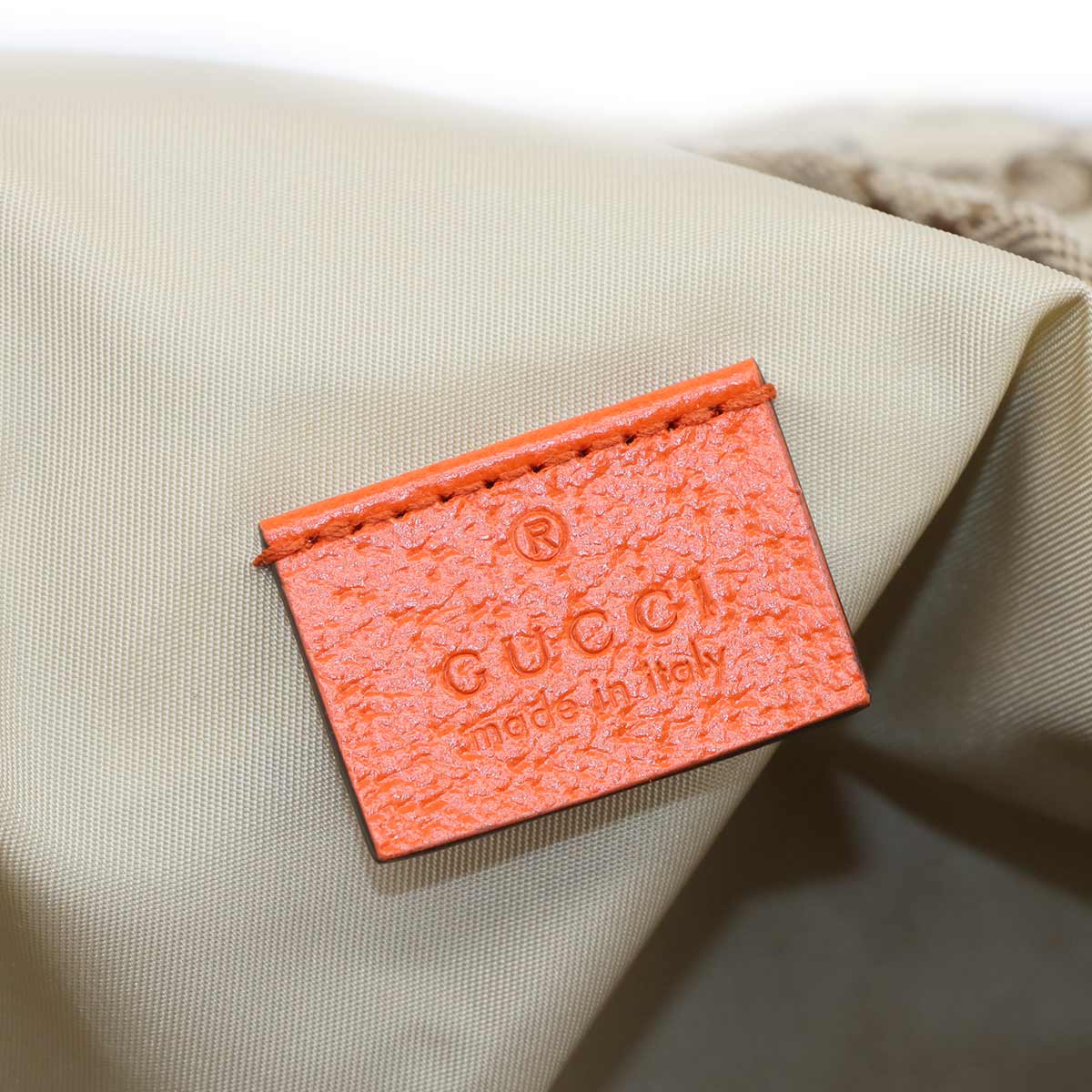 THE NORTH FACE Backpack GG Canvas Leather Beige Orange 650294