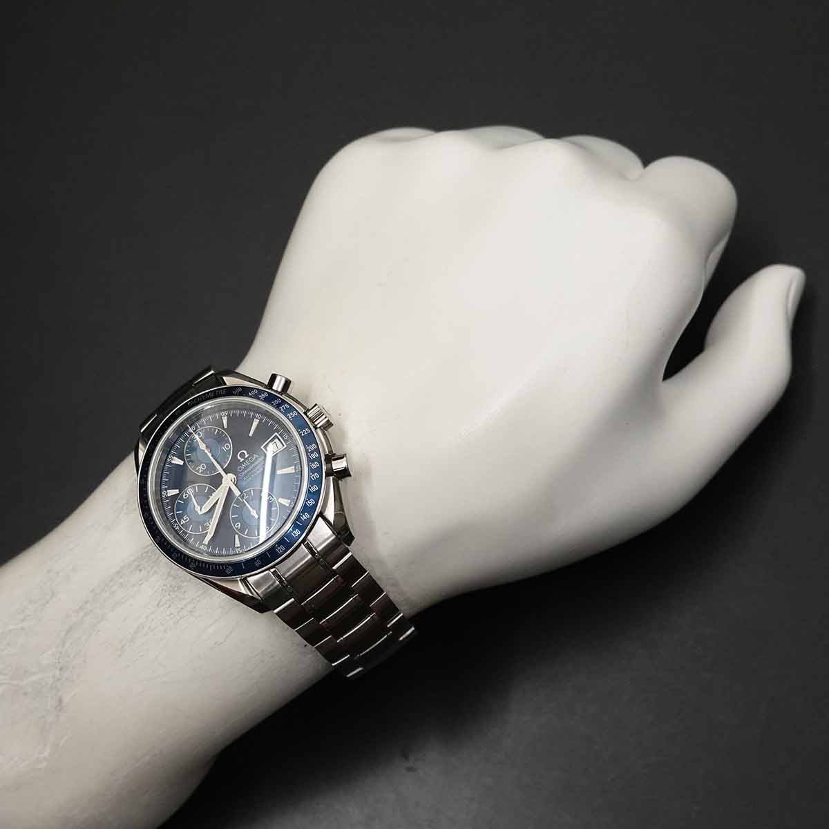 Speedmaster Date 3212 80 Chronograph Automatic Blue Dial Mens