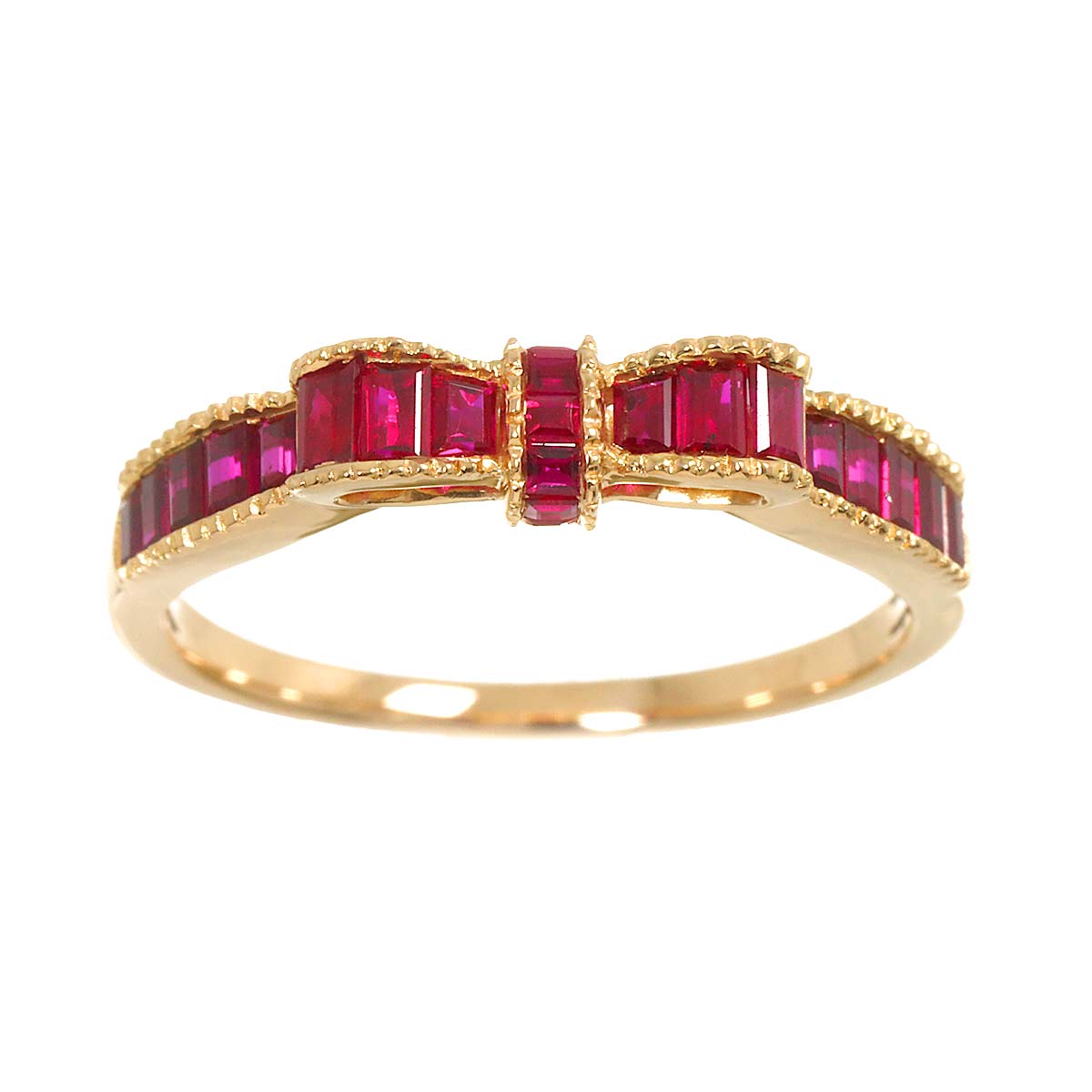 Ruby 1.02ct Ring 18K PG Pink Gold 750 9(US)