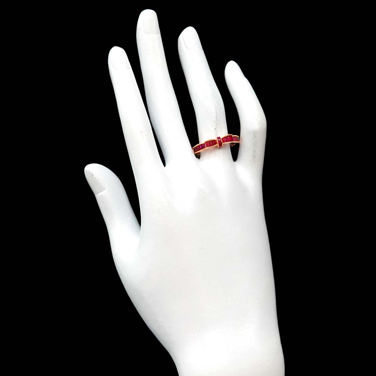 Ruby 1.02ct Ring 18K PG Pink Gold 750 9(US)