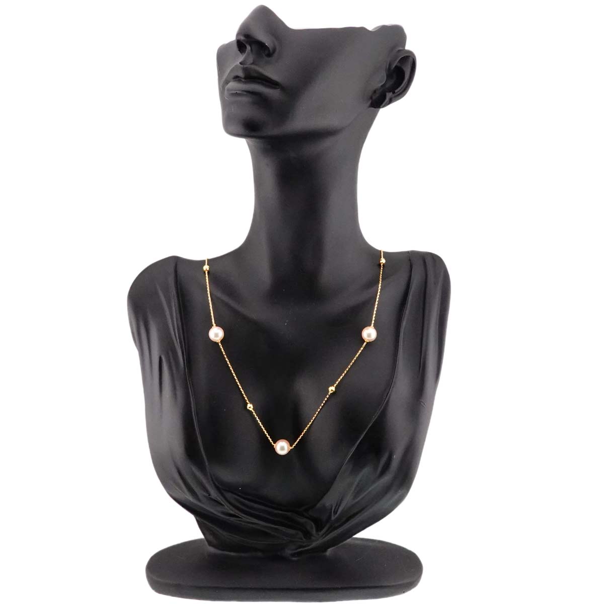 Akoya Pearl 8.1-8.4mm Necklace 18K K18 YG Yellow Gold 750