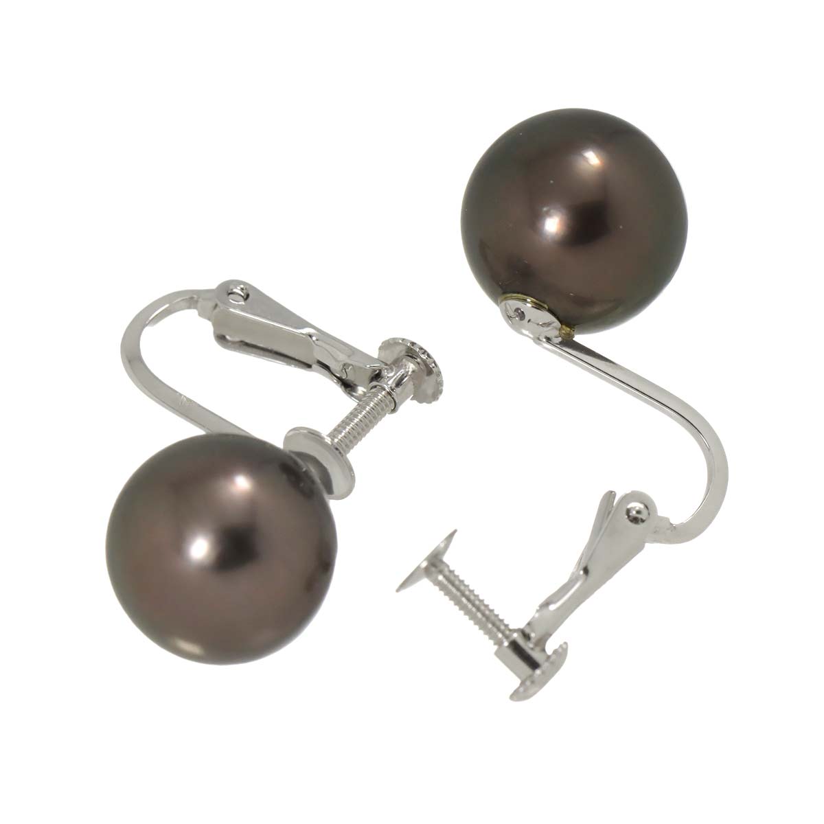 South Sea Pearl 10.1mm Earrings 14K K14 WG White Gold 585