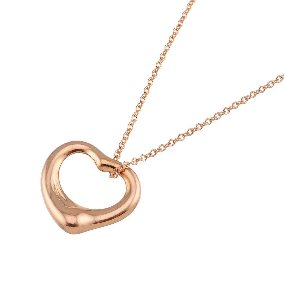 Open Heart Necklace 18K Pink Gold 750