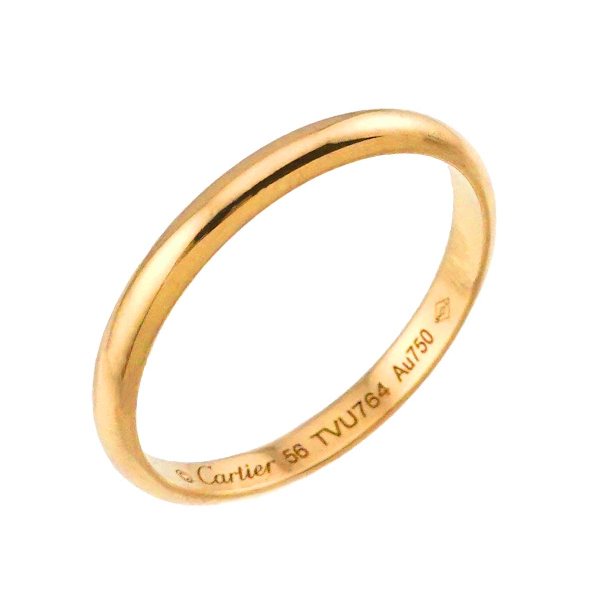 Classic Ring 18K Yellow Gold 750 size56 7.5(US)