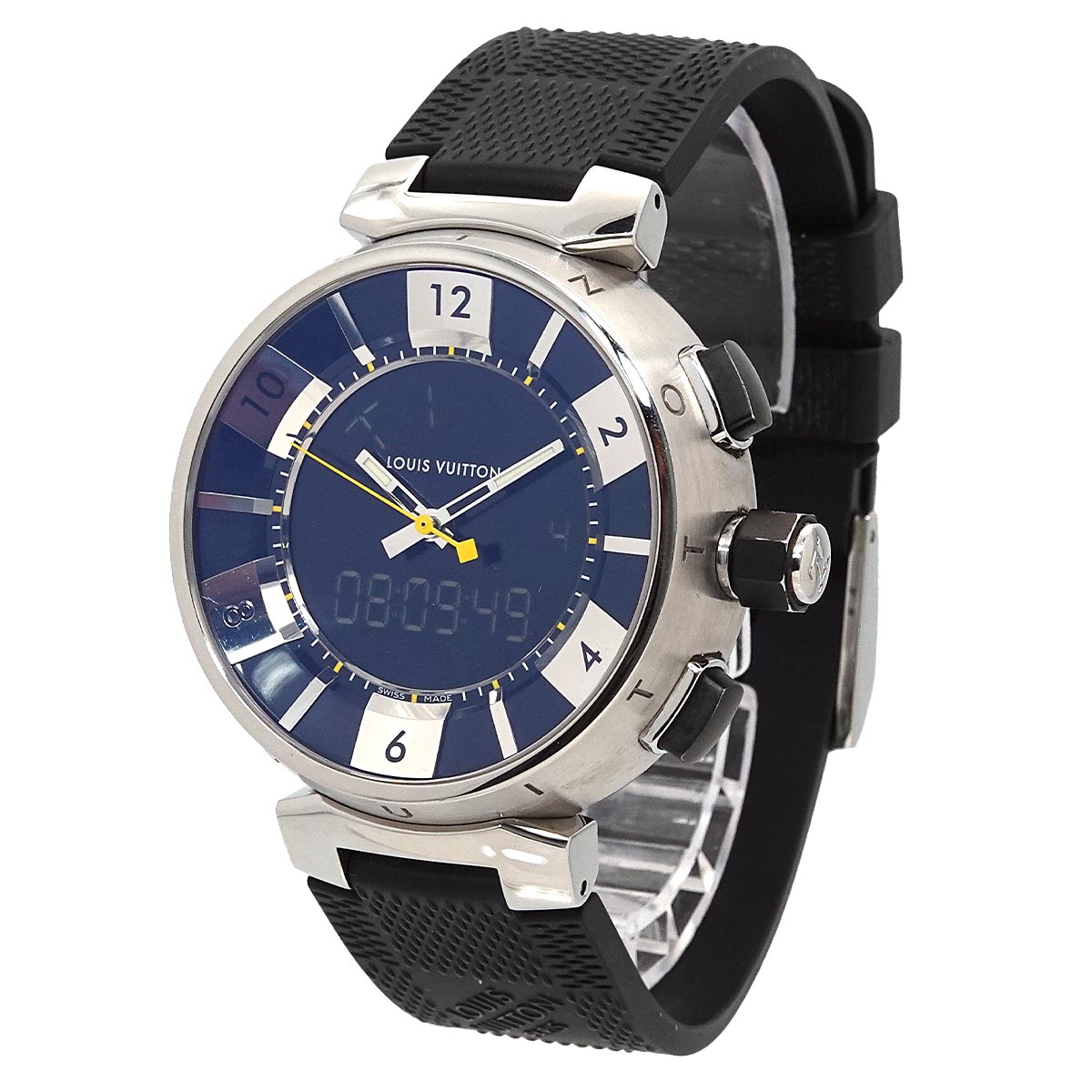 Tambour In Black Q118F Quartz Analog Digital Watch