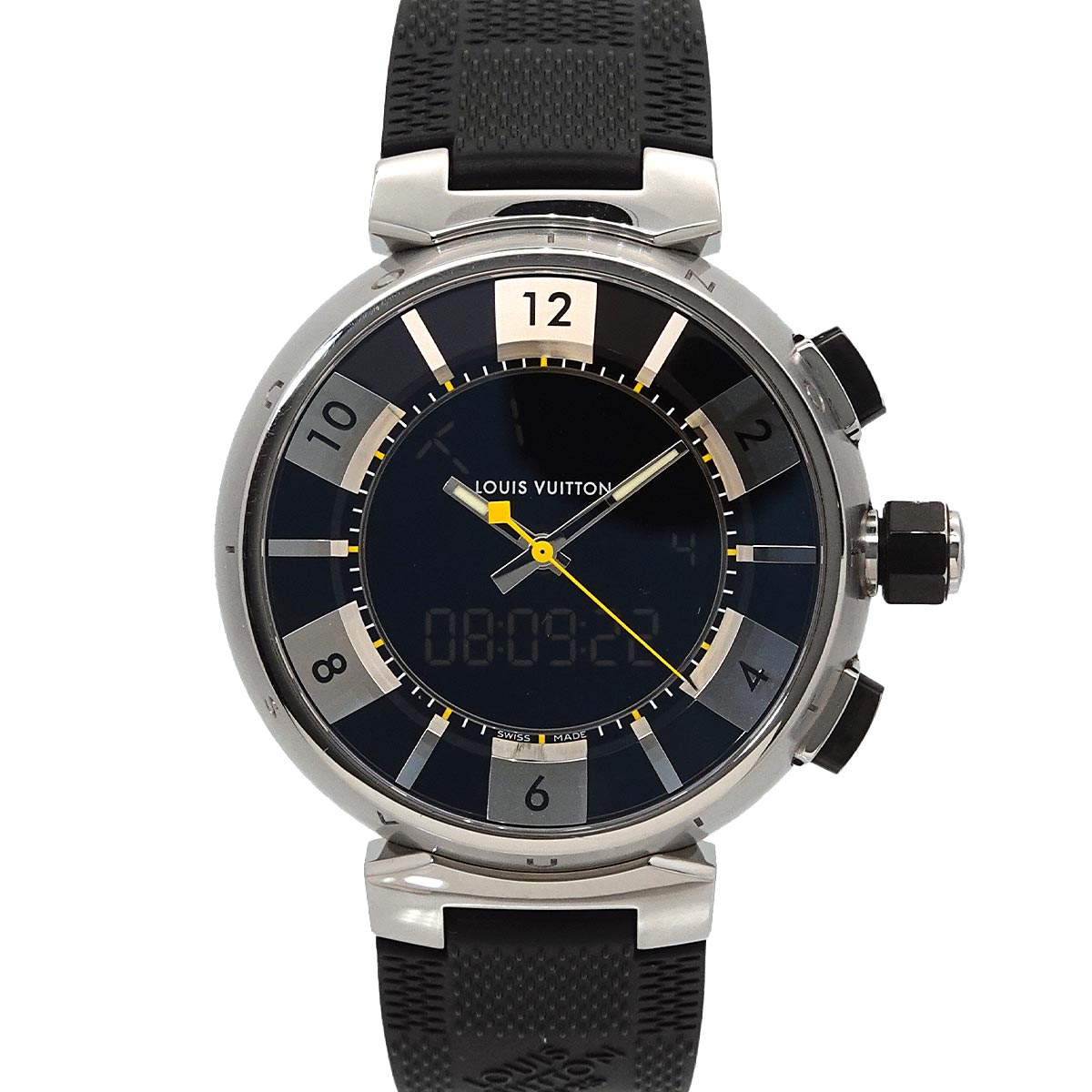 Tambour In Black Q118F Quartz Analog Digital Watch