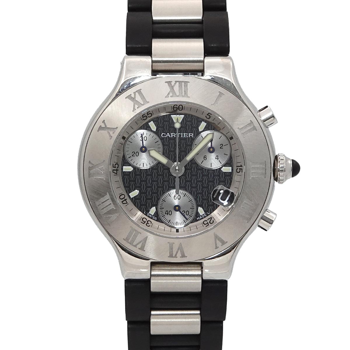 Must 21 Chronoscaph W10125U2 Quartz Black Dial Mens Watch