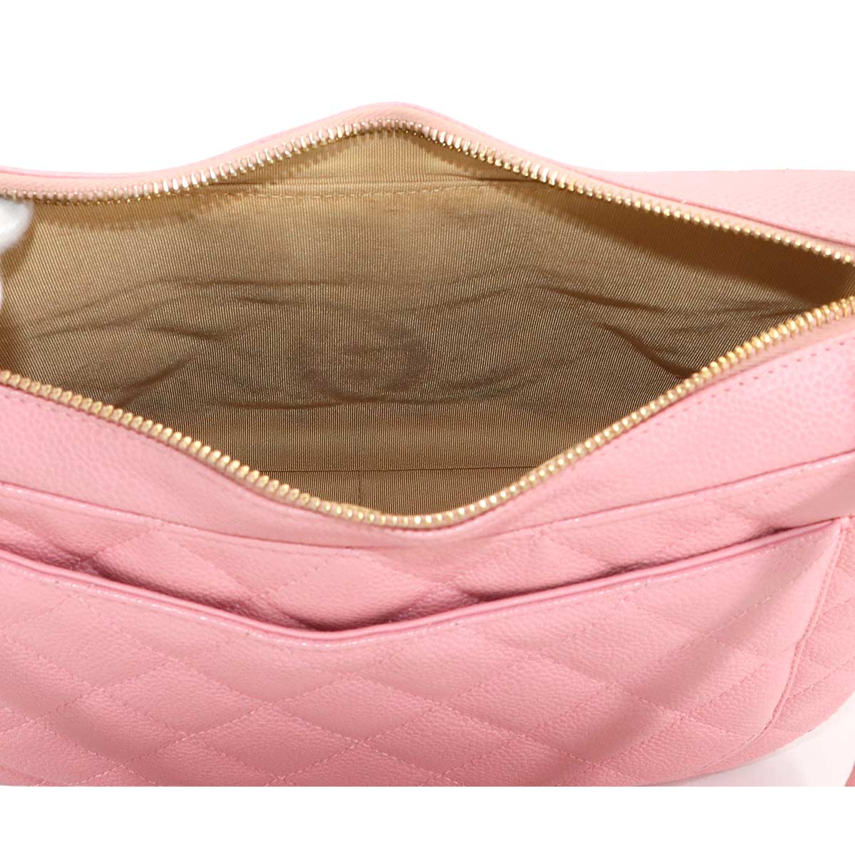 Matelasse Chain Shoulder Bag Leather Pink A20993