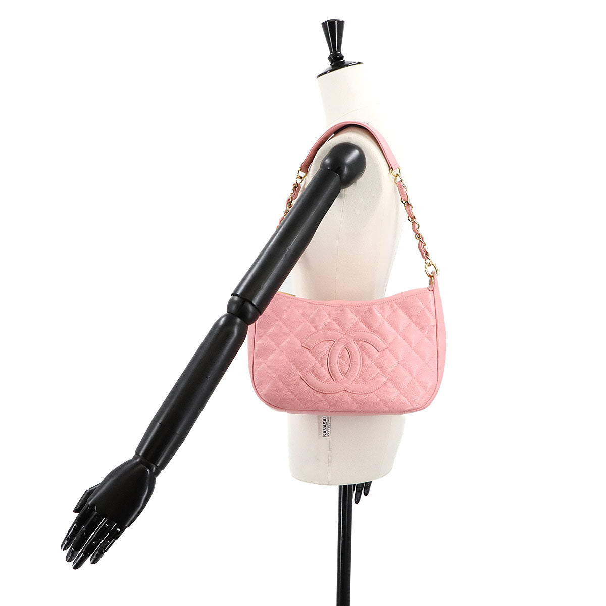 Matelasse Chain Shoulder Bag Leather Pink A20993