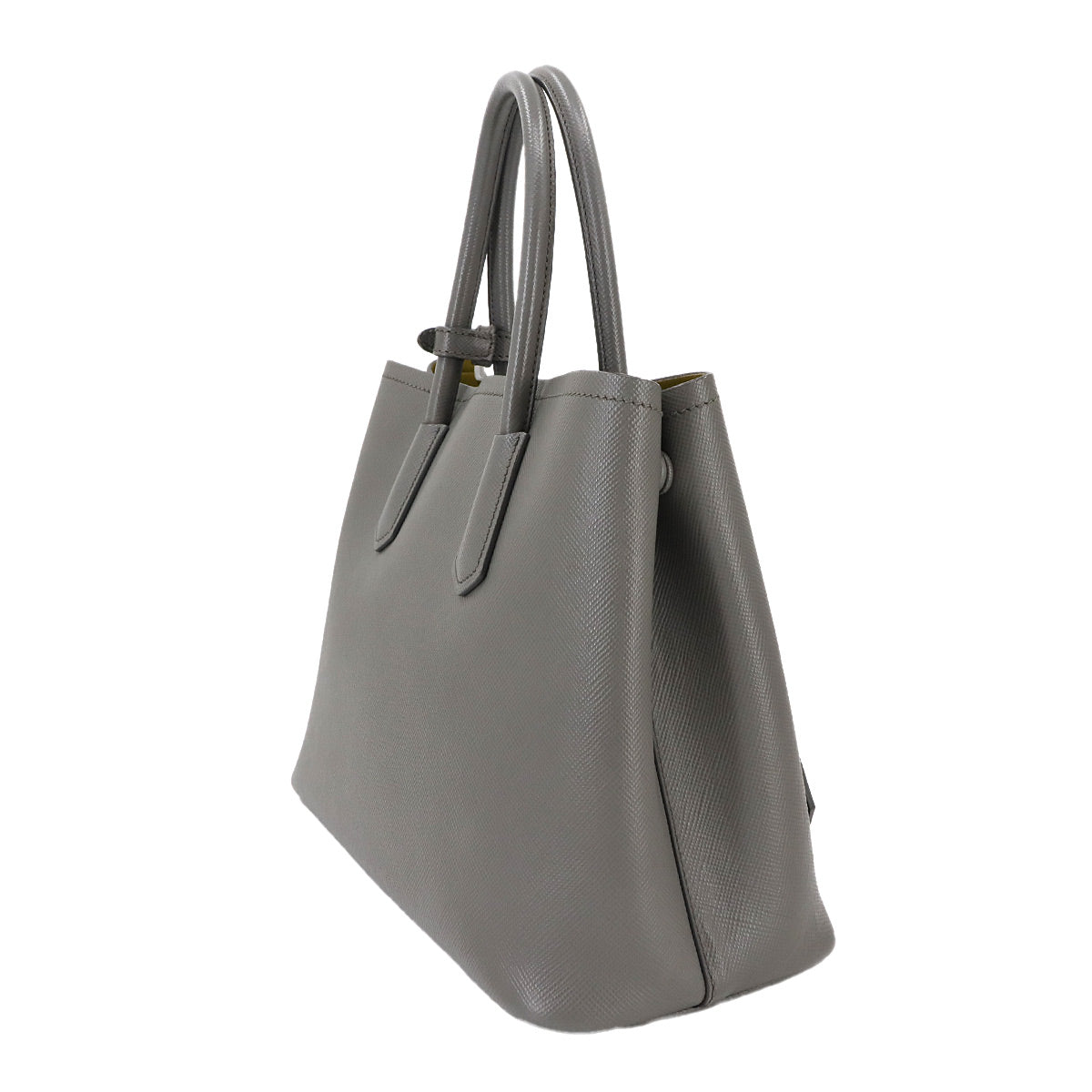 Double Medium Tote Shoulder Bag Saffiano Leather Marmo 1BG775