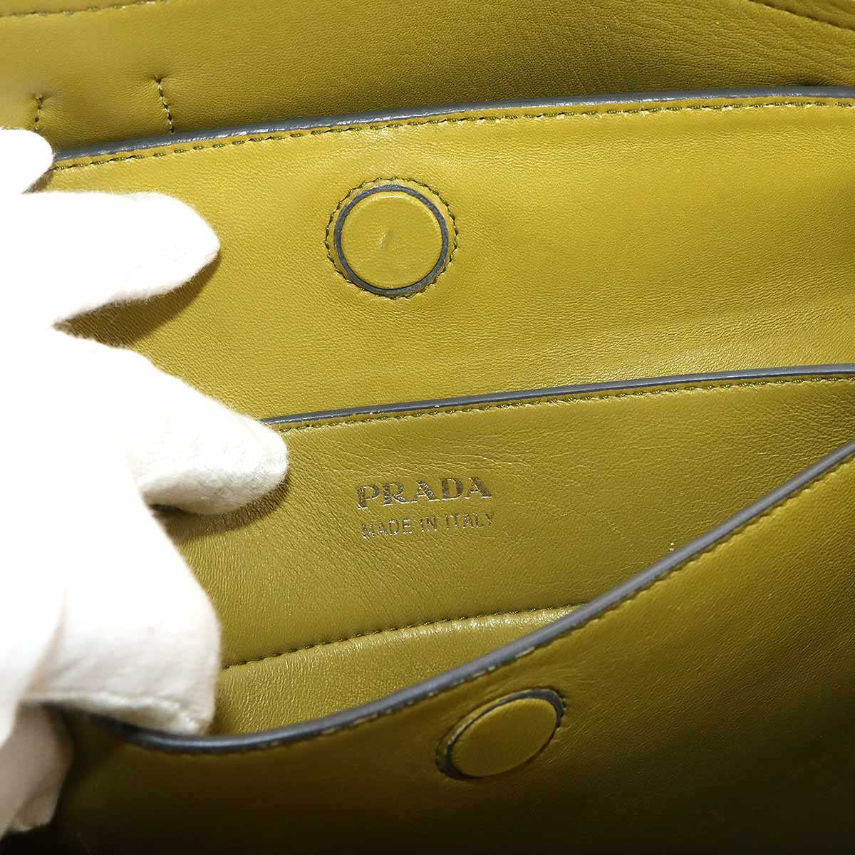 Double Medium Tote Shoulder Bag Saffiano Leather Marmo 1BG775