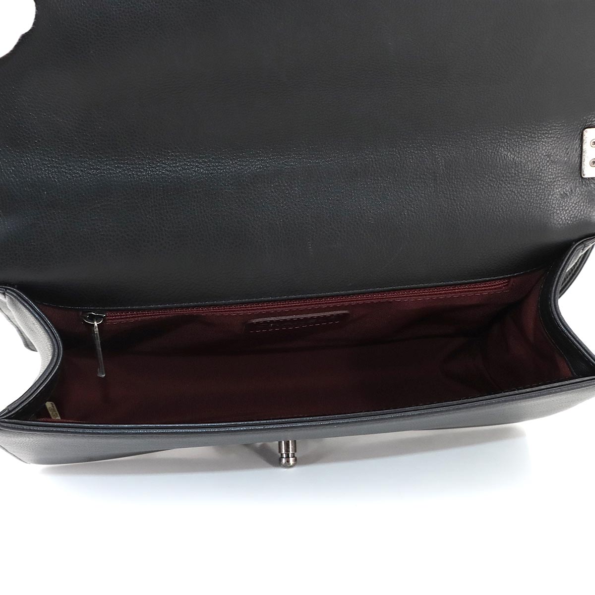 BOY CHANEL Large Chain houlder Bag Leather Black A92193 Purse