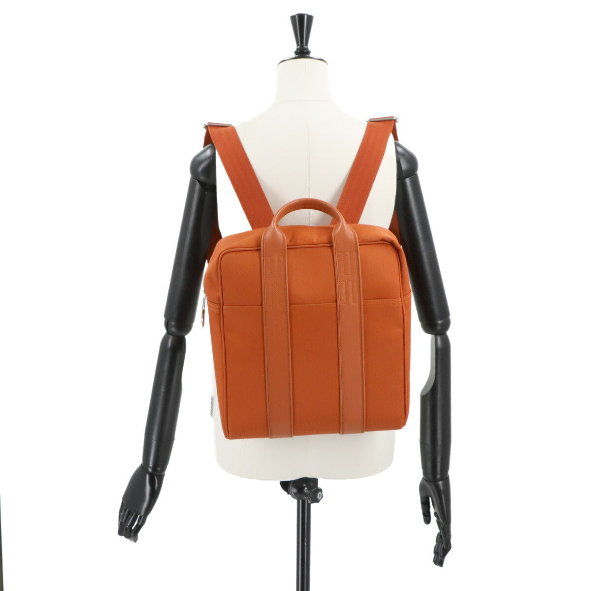 Acapulco Sac Ad Back Pack Toile Chevron Leather Orange