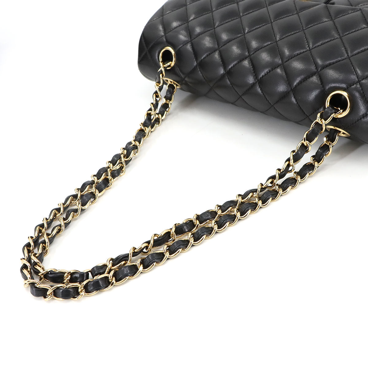 Matelasse 25 Chain Shoulder Bag Leather Black A01112 11.12