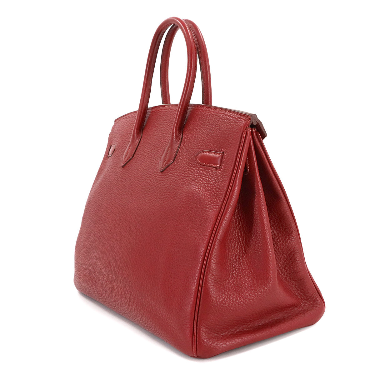 Birkin 35 Veau Togo Rouge Vif Hand Bag Purse Red