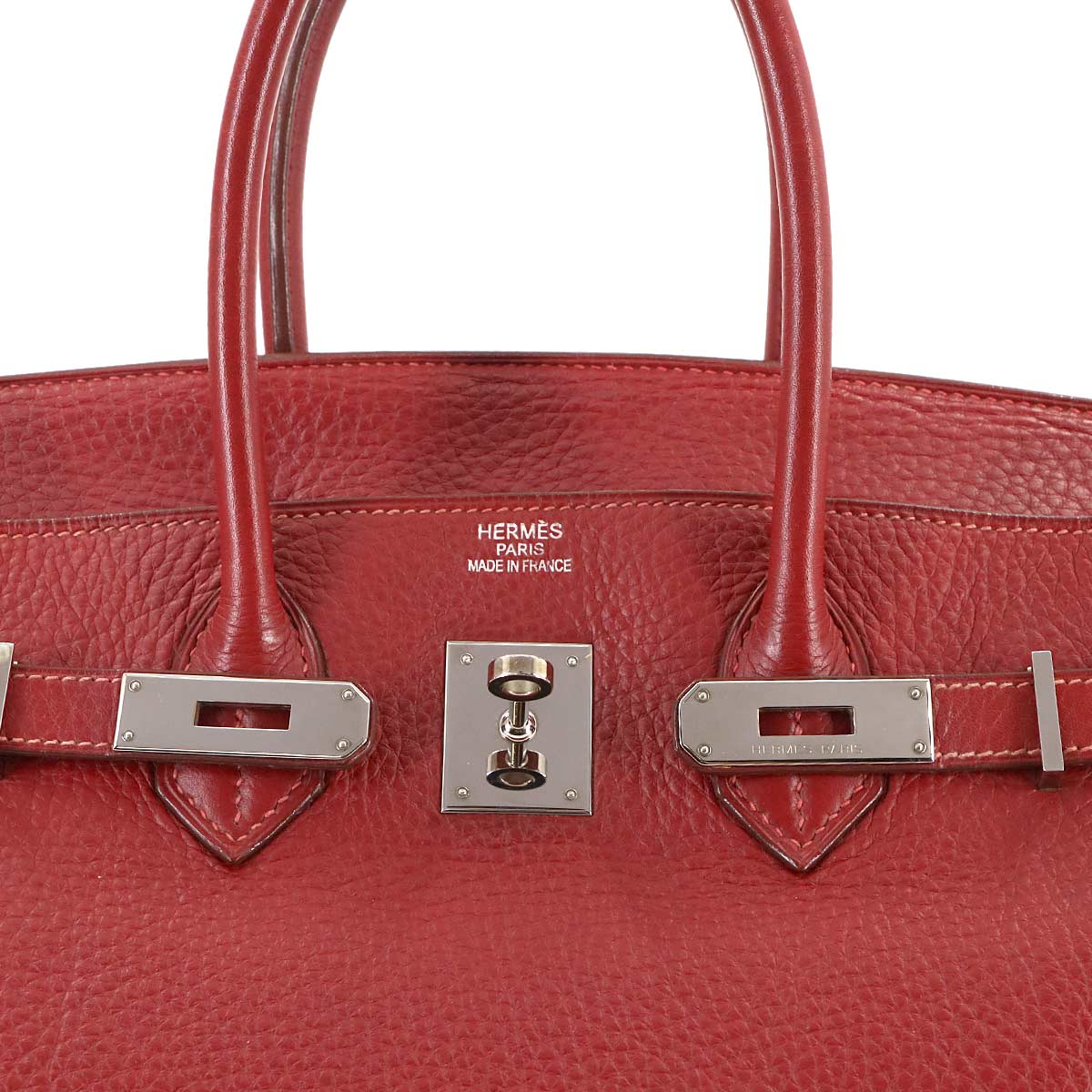 Birkin 35 Veau Togo Rouge Vif Hand Bag Purse Red
