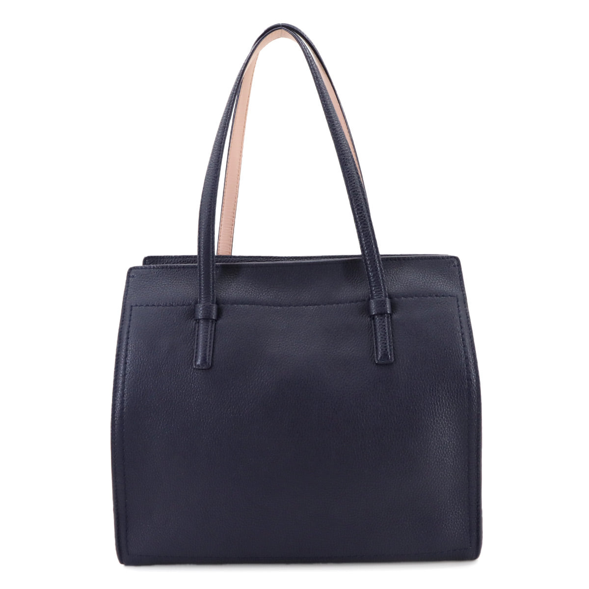 Amy Tote Bag Leather Navy Pink 21F216 Purse