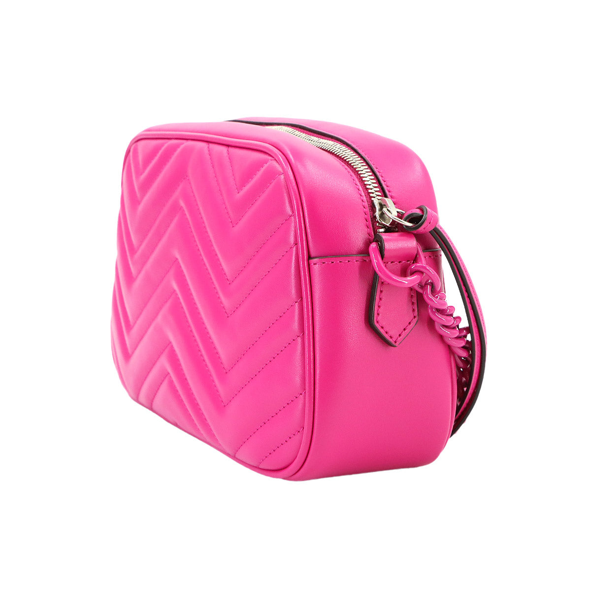 GG Marmont Quilting Small Chain Shoulder Bag Leather Pink 447632