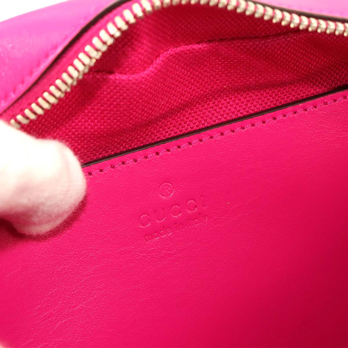 GG Marmont Quilting Small Chain Shoulder Bag Leather Pink 447632