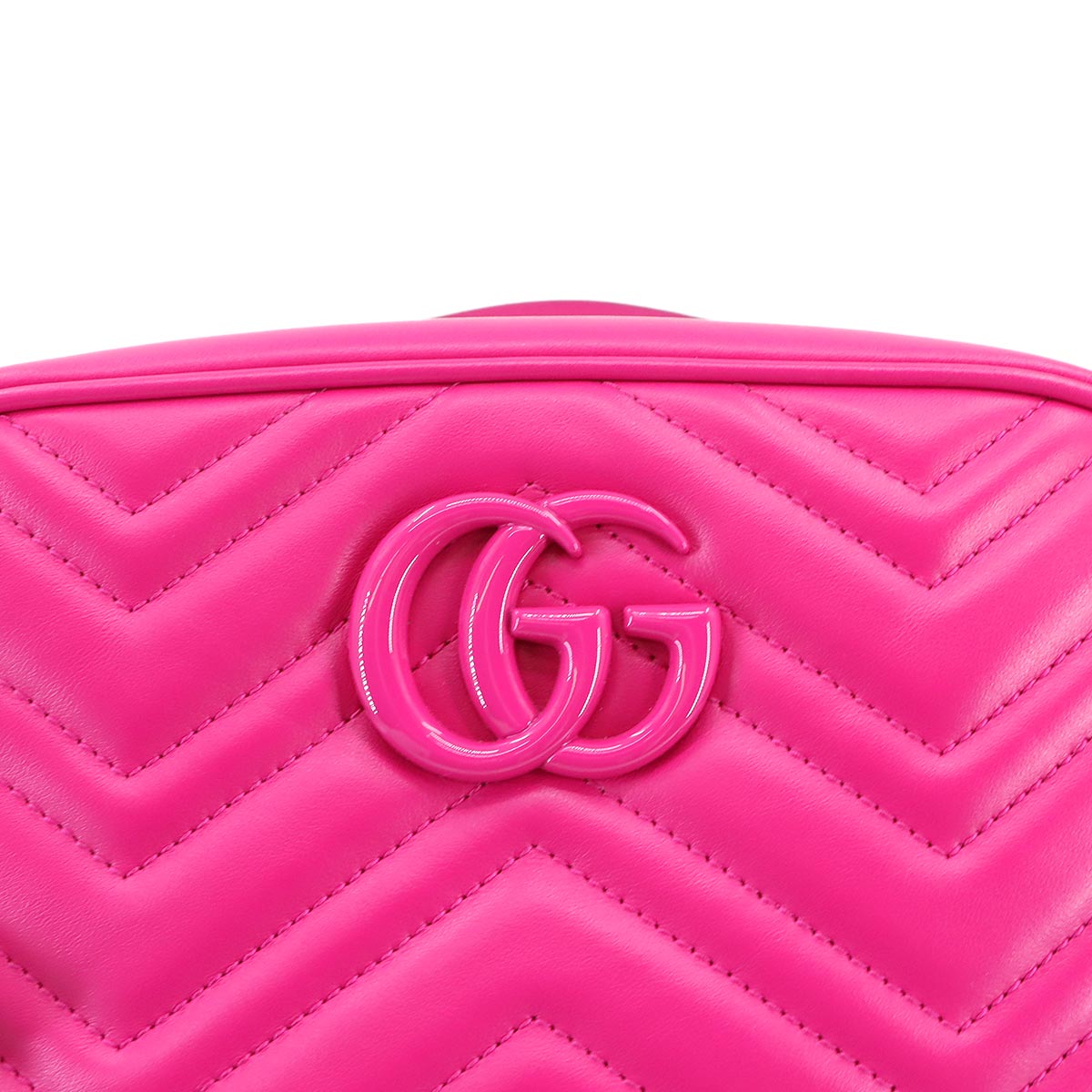 GG Marmont Quilting Small Chain Shoulder Bag Leather Pink 447632