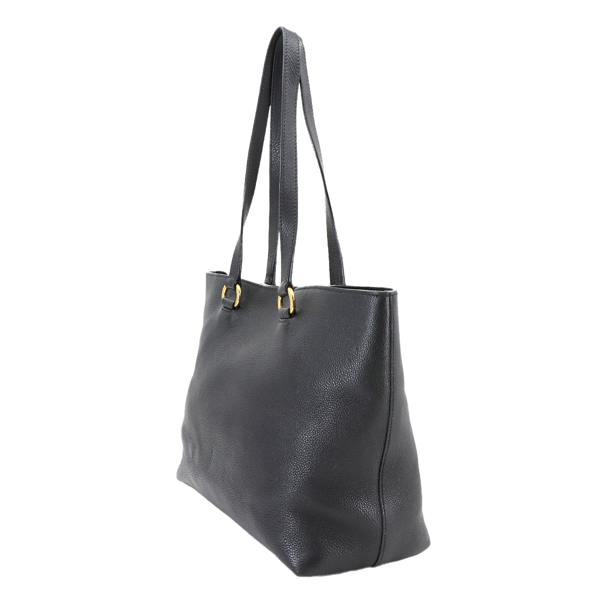 Tote Bag Leather Black 1BG100 Purse