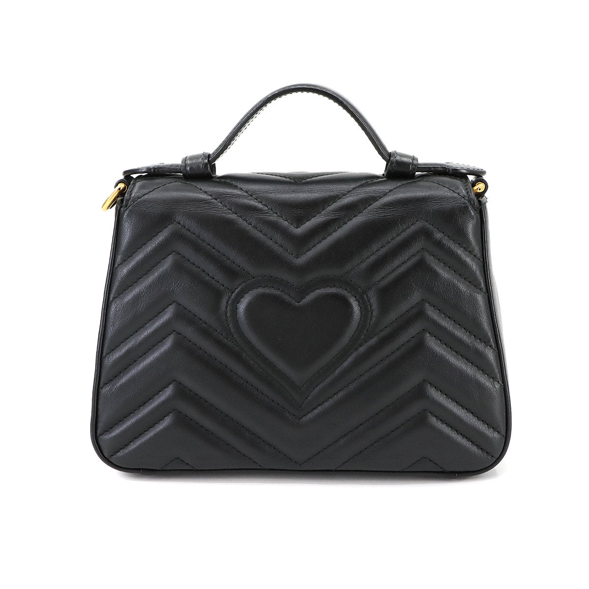 GG Marmont Mini Top Handle Bag Hand Shoulder Bag Black 547290