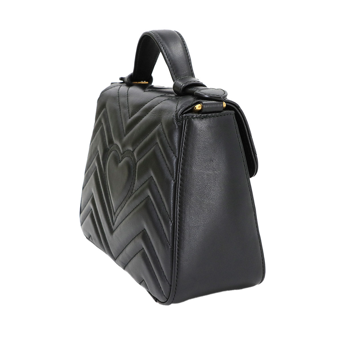 GG Marmont Mini Top Handle Bag Hand Shoulder Bag Black 547290