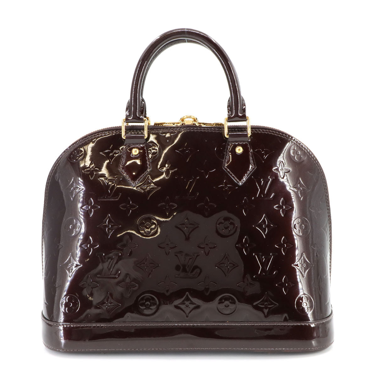 Monogram Vernis Alma PM Hand Bag Amarante M91611 Purse
