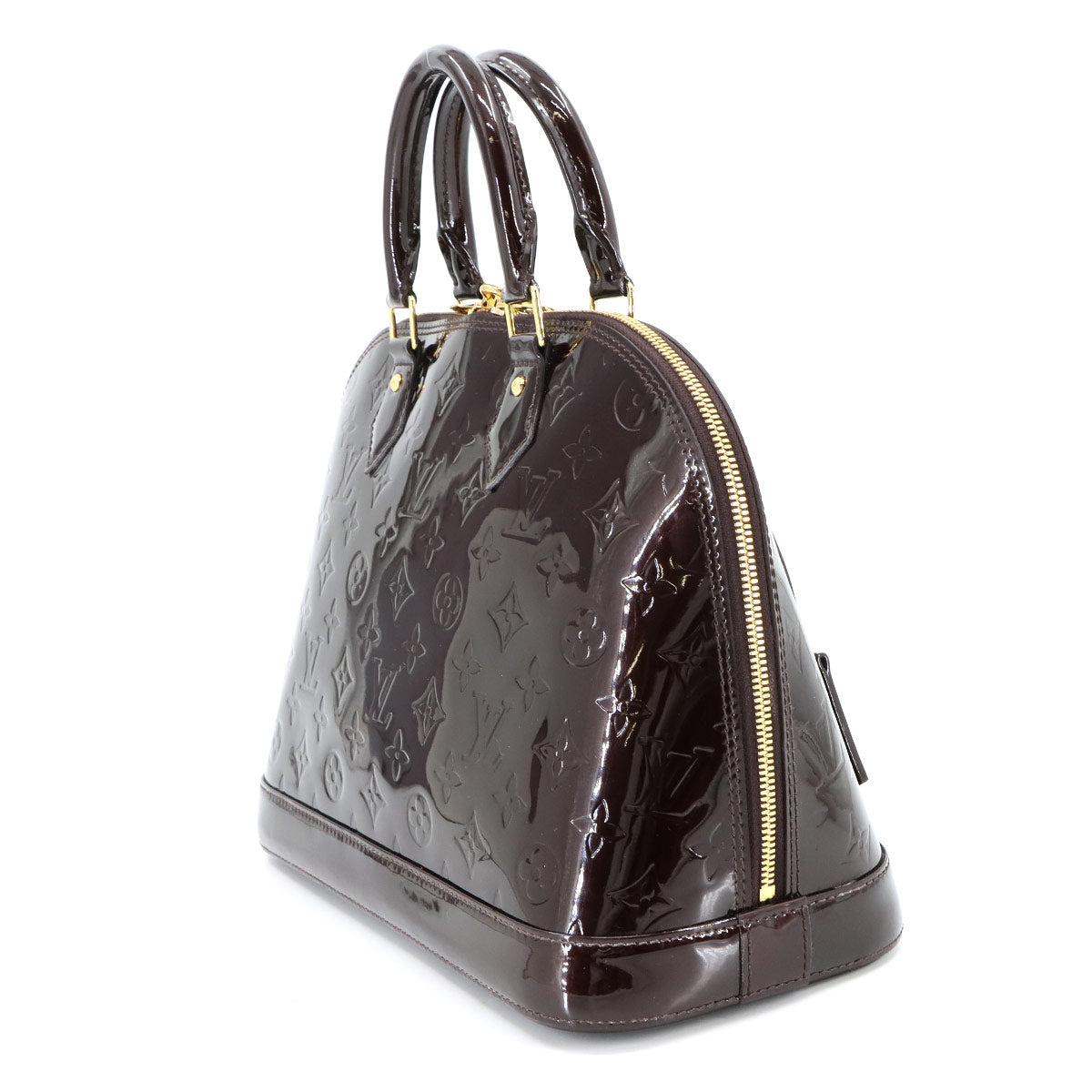 Monogram Vernis Alma PM Hand Bag Amarante M91611 Purse