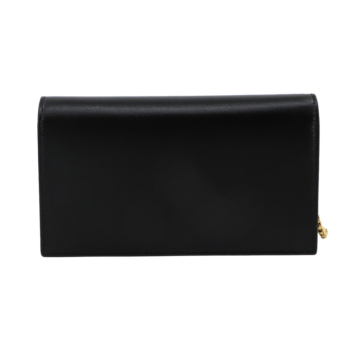 Gancini Chain Shoulder Bag Leather Black 90298031