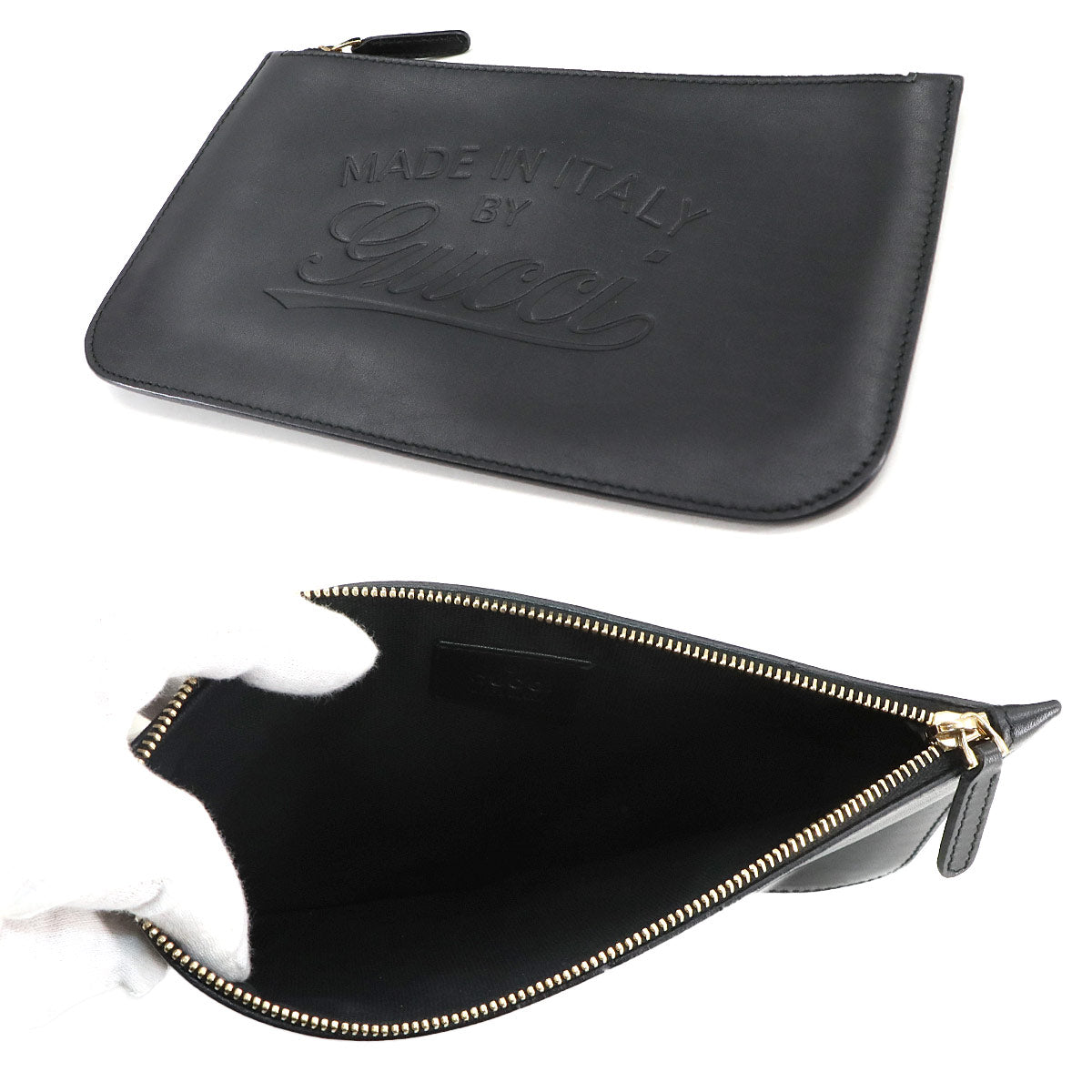 GG Canvas Tote Bag Leather Black 247209 Purse