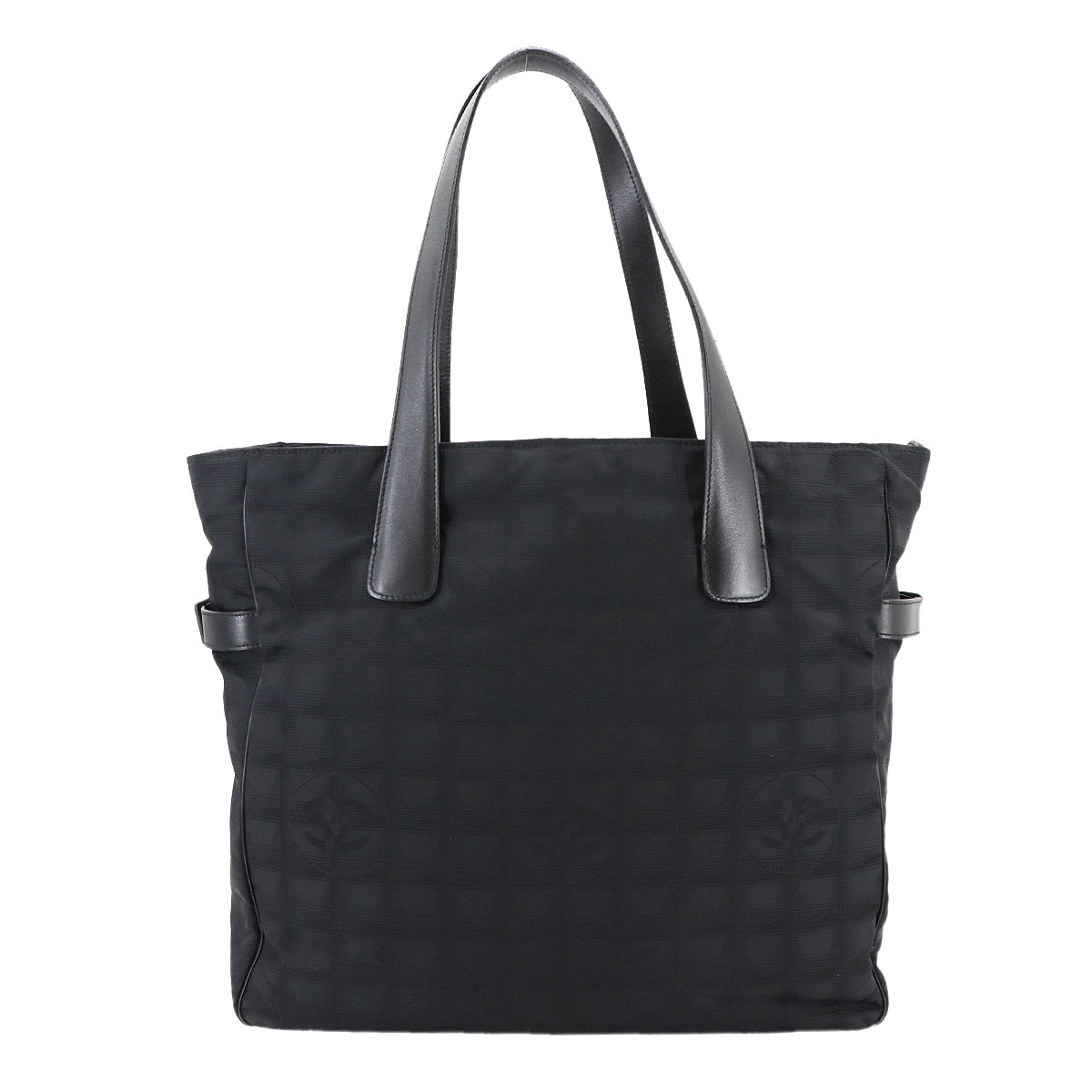 New Travel Line Tote GM Nylon Jacquard Leather Black A15825