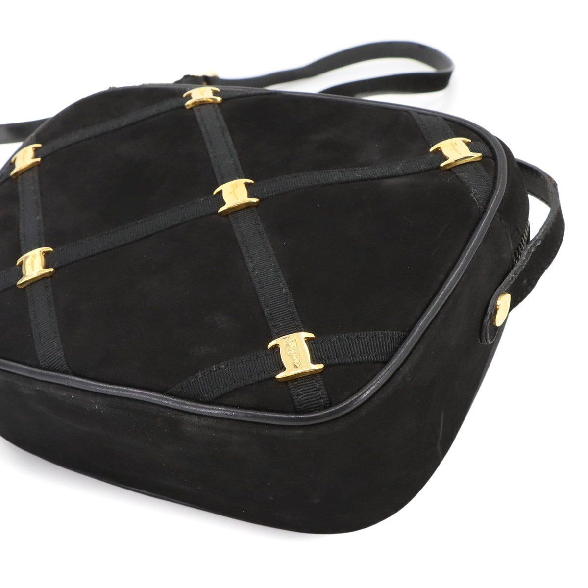 Vara Shoulder Bag Suede Leather Black