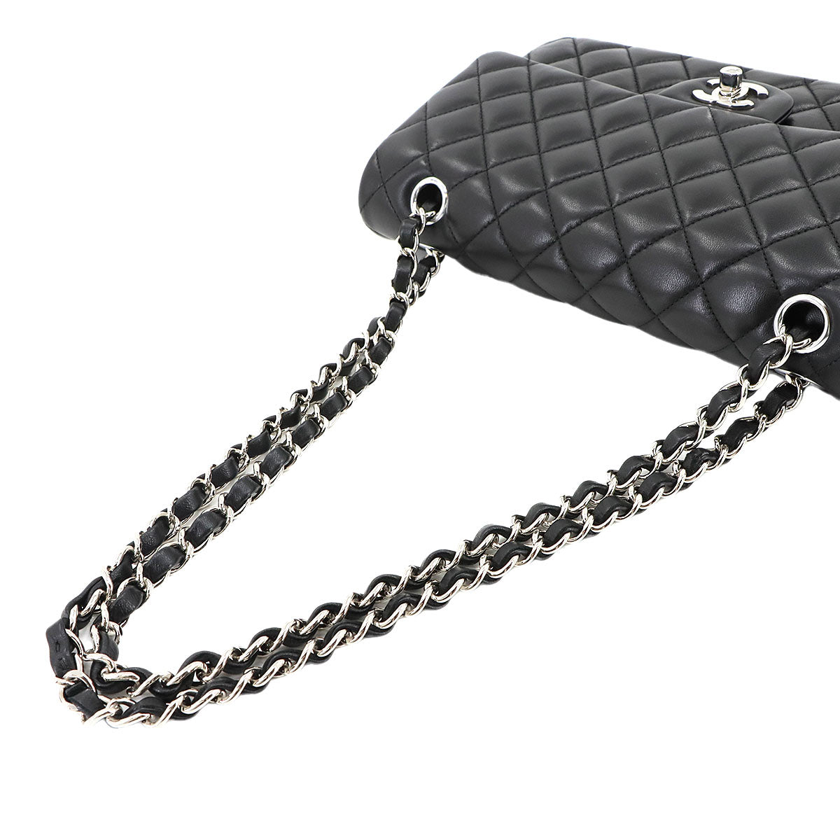 Matelasse 25 Chain Shoulder Bag Leather Black A01112 11.12