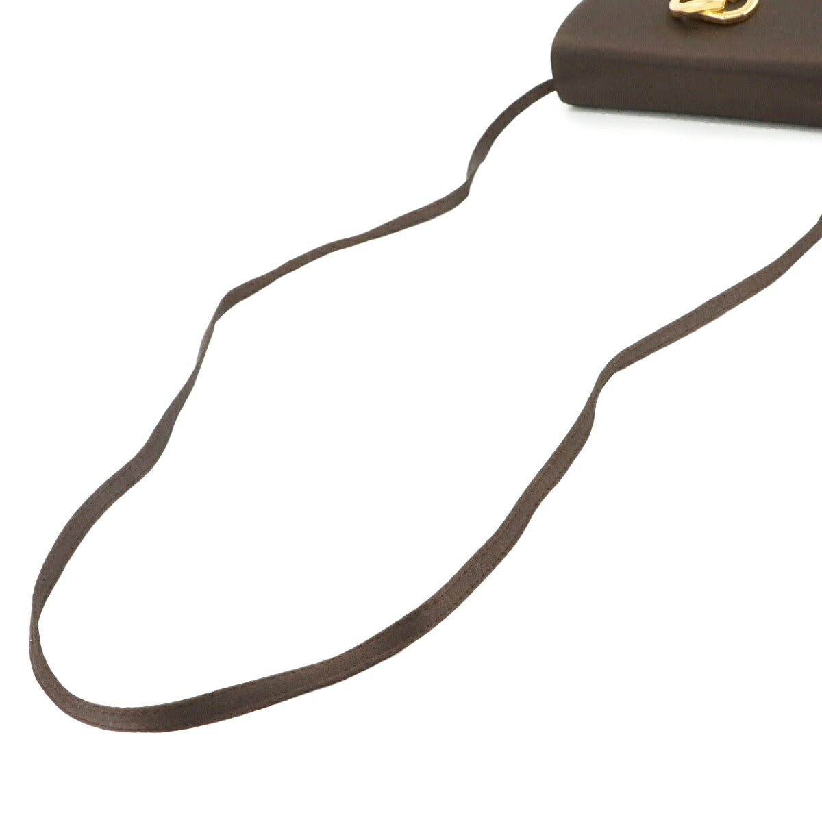 Shoulder Bag Satin Brown Vintage Old Gucci Purse