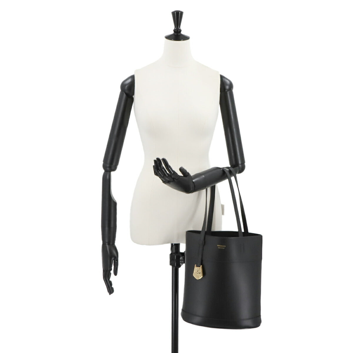 Tote Bag Leather Nero 217533 Black Purse