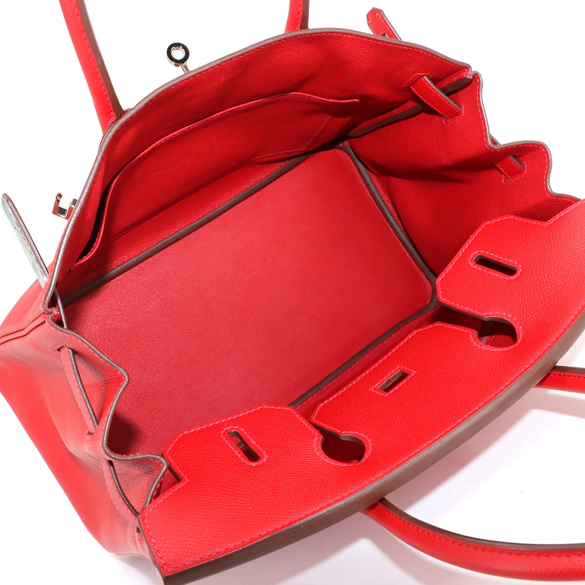 Birkin 30 Veau Epsom Rouge Casaque Hand Bag Purse