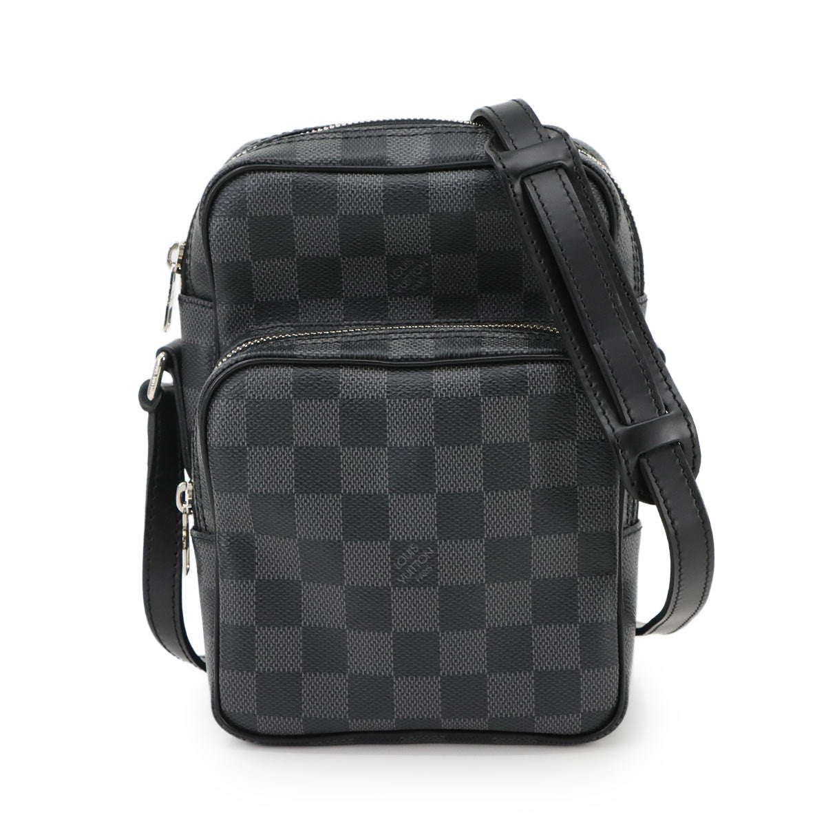Damier Graphite Rem Shoulder Bag Black Gray N41446 Purse