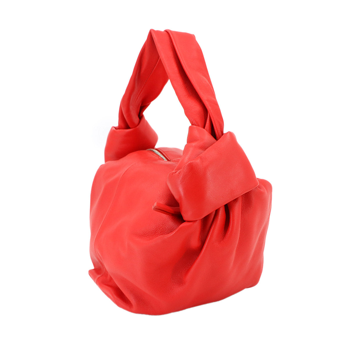 Double Knot Hand Bag Leather Red 629635 Purse