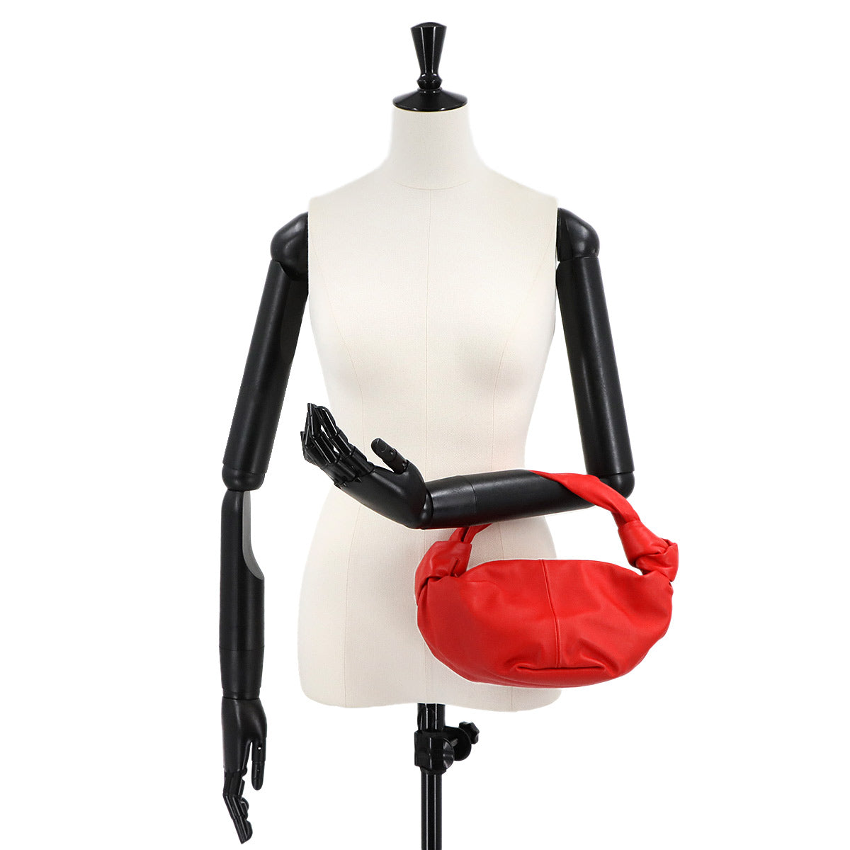 Double Knot Hand Bag Leather Red 629635 Purse