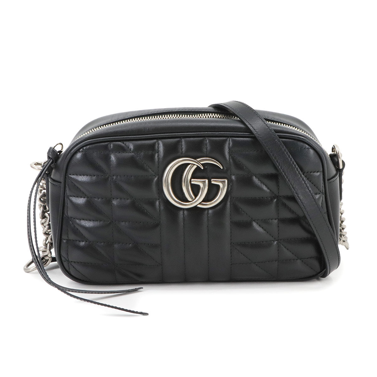 GG Marmont Chain Shoulder Bag Leather Black 447632 Purse