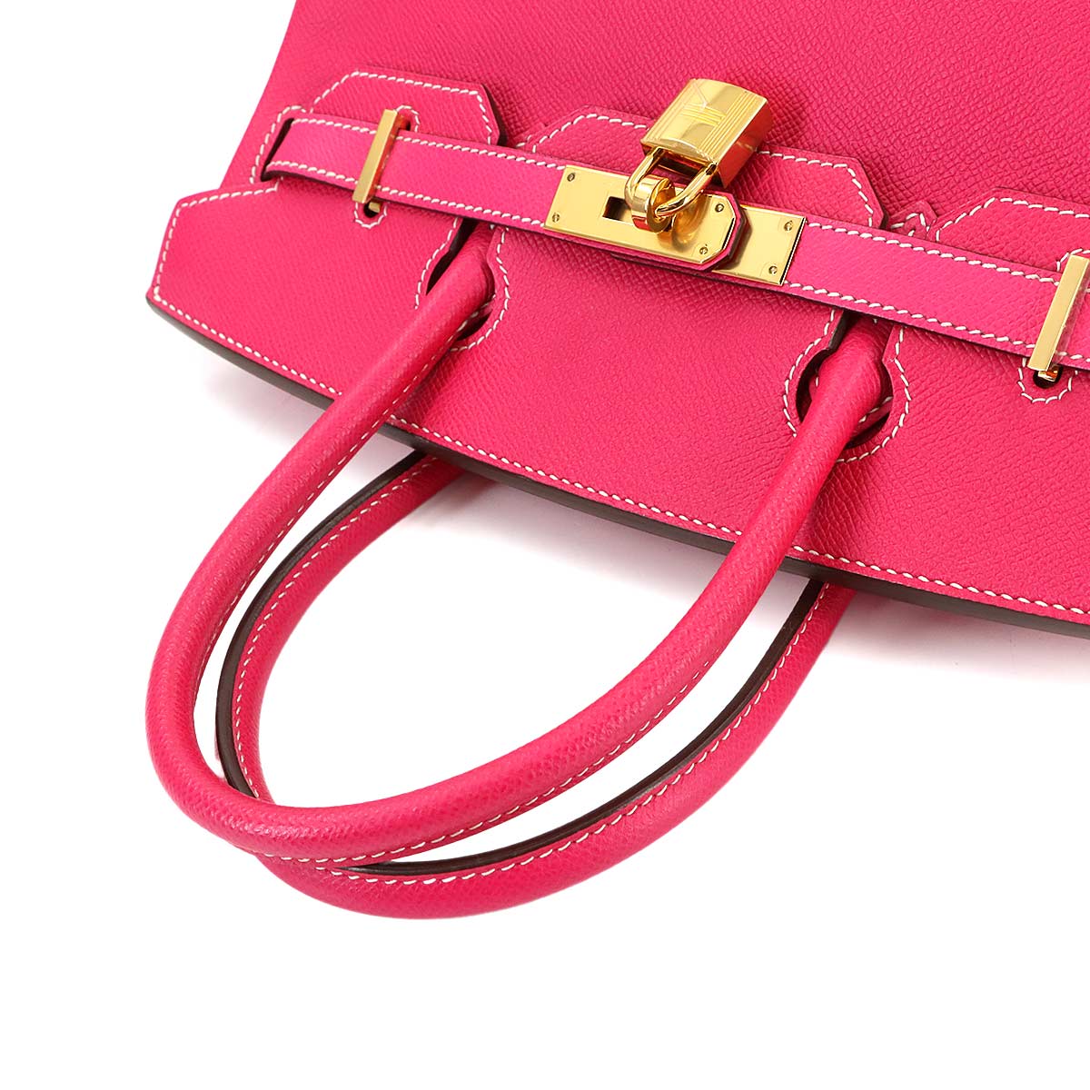 Birkin 30 Epsom Rose Tyrien Hand Bag Purse Pink