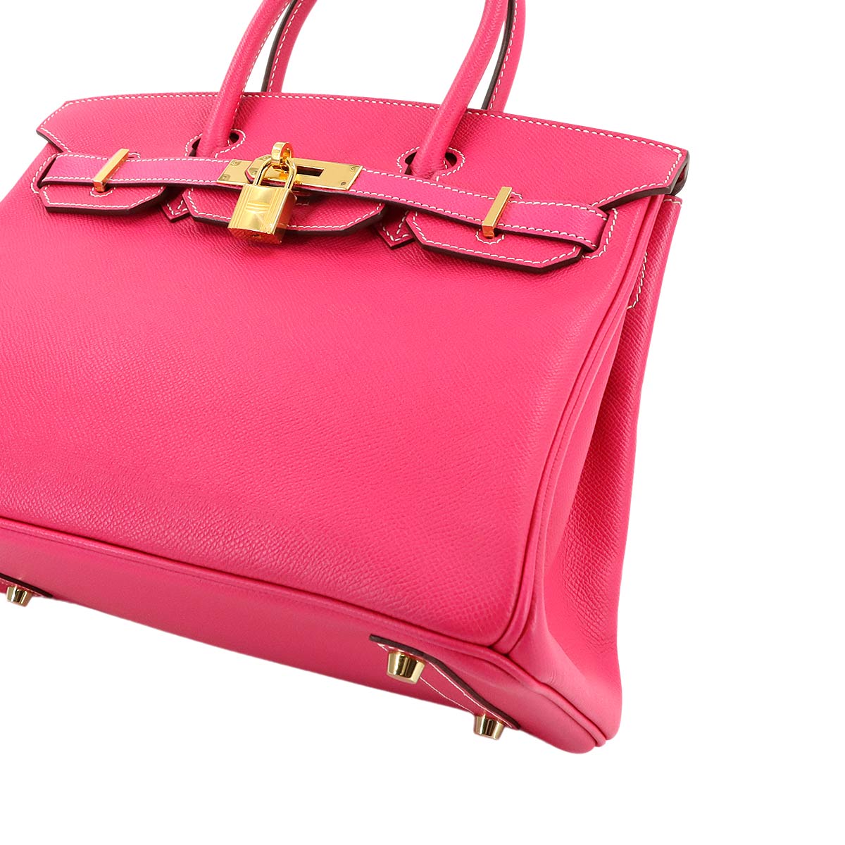 Birkin 30 Epsom Rose Tyrien Hand Bag Purse Pink