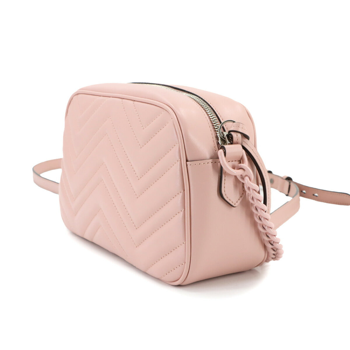 GG Marmont Quilting Small Chain Shoulder Bag Leather Pink 447632