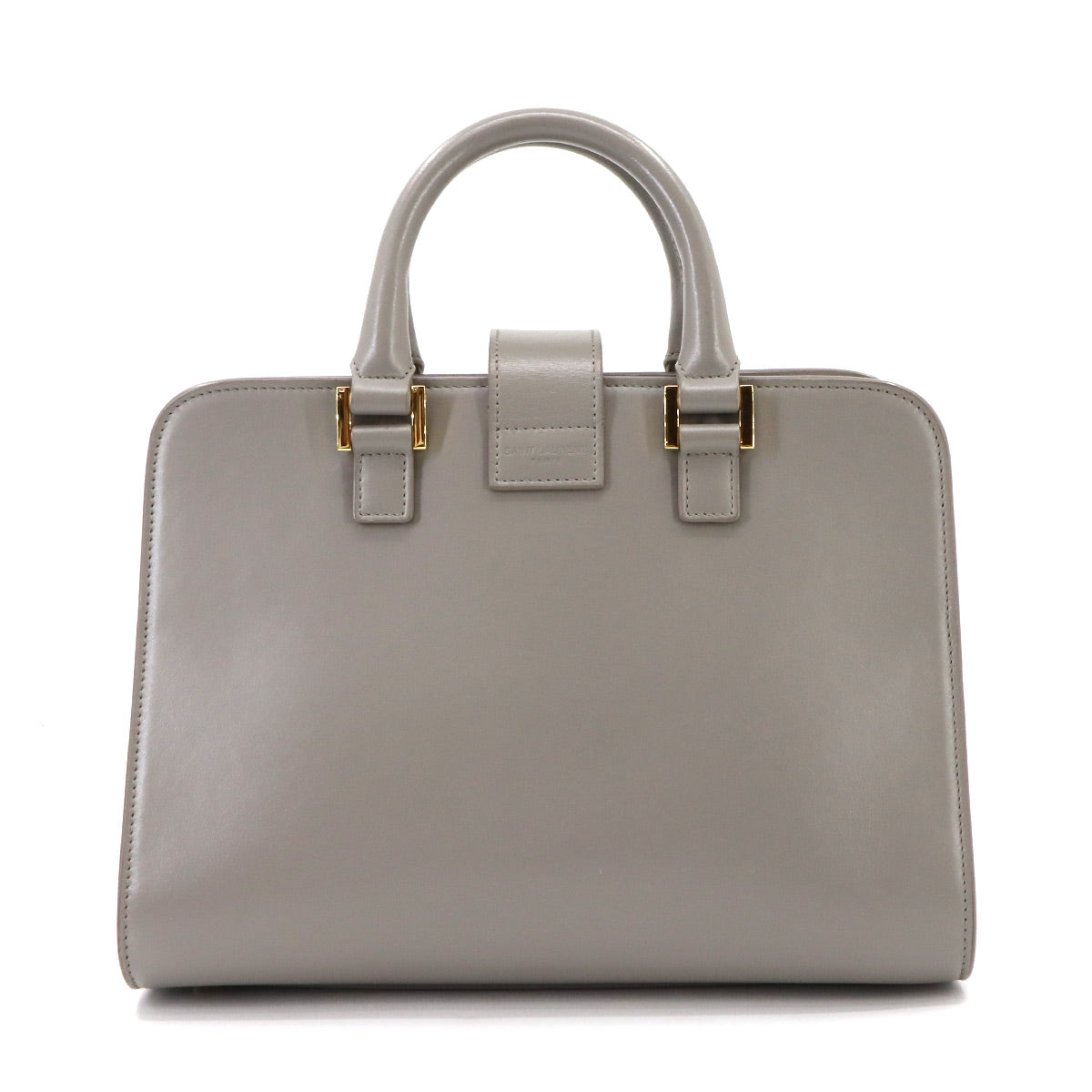 Baby Cabas Hand Shoulder Bag Leather Gray 472466