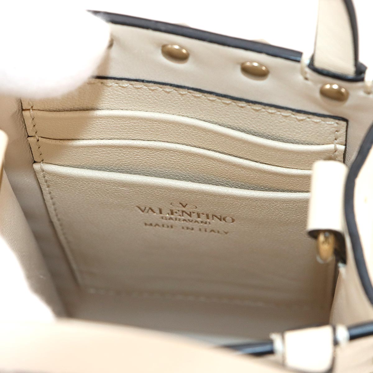 Rock Studs 2way Hand Shoulder Bag White Purse