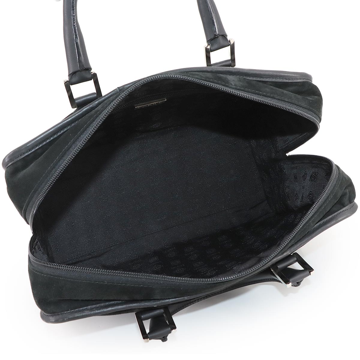 Amazona 32 Hand Bag Suede Leather Black Purse