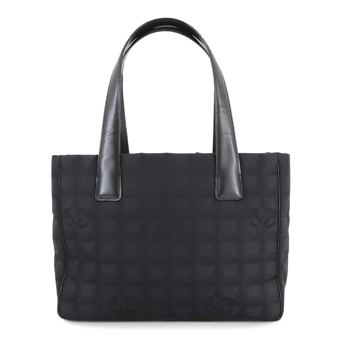 CHANEL New Travel Line Tote PM Bag Nylon Jacquard Leather Black A20457