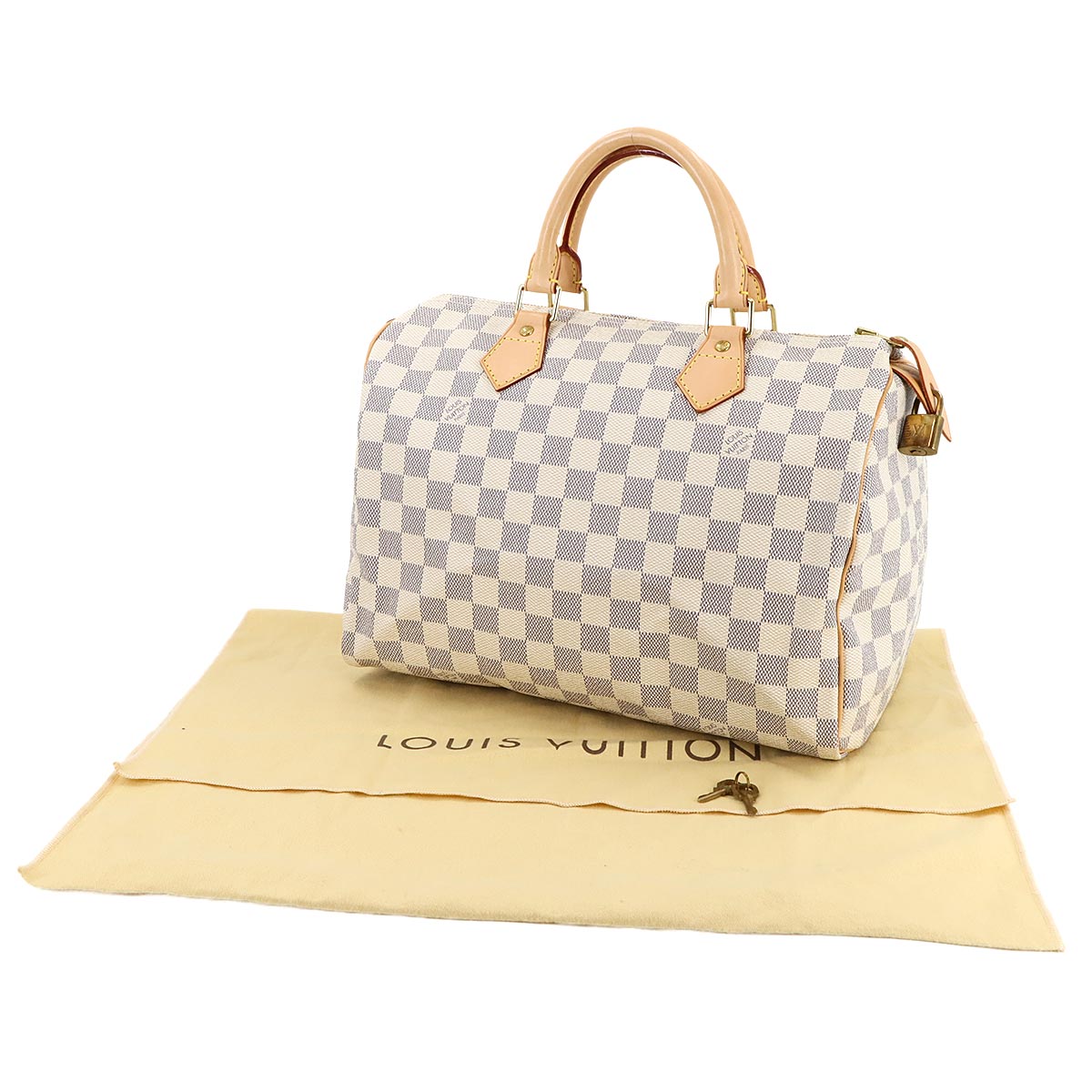 Damier Azur Speedy 30 Hand Bag white N41533 Purse
